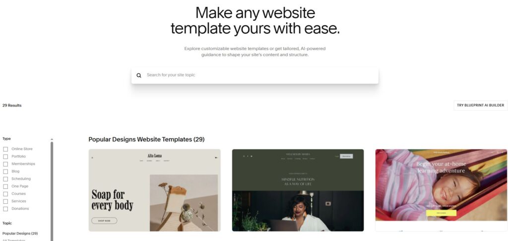 5 flotte steder å finne gratis nettstedsmaler 6 Squarespace-maler