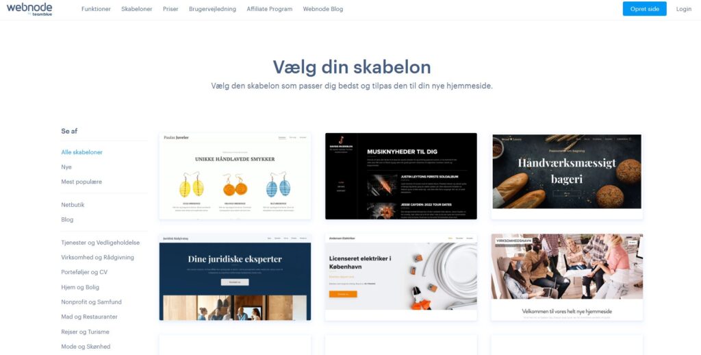 5 gode steder å finne gratis nettsidemaler 2 webnode-maler