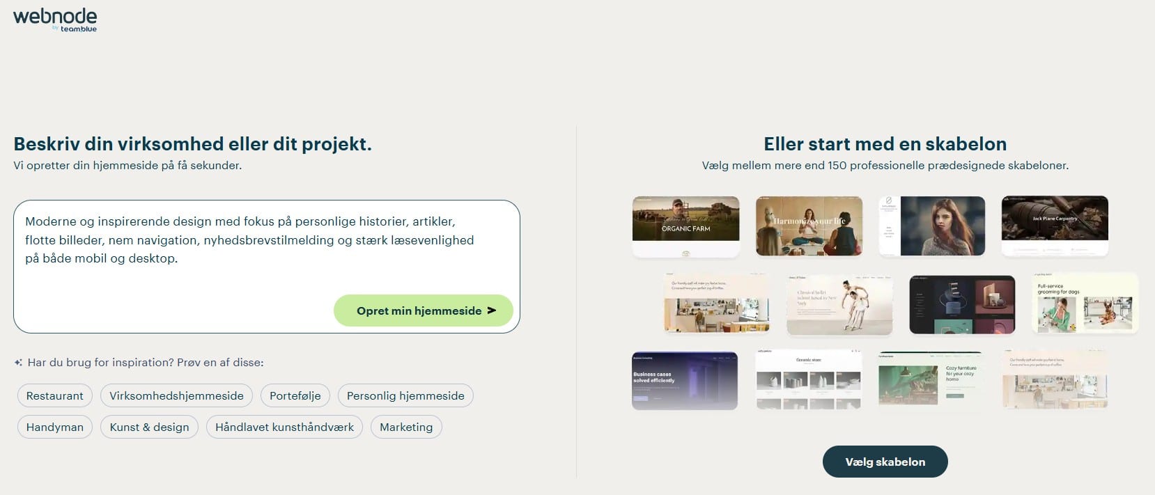 Hjemmeside for bloggere Hjemmeside for bloggere