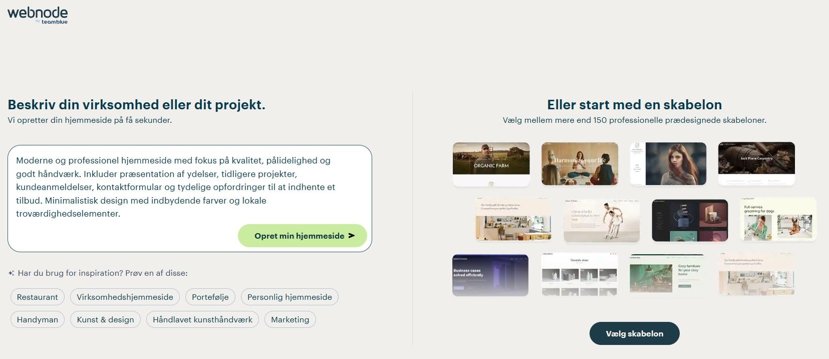 Hjemmeside til maler Hjemmeside til maler