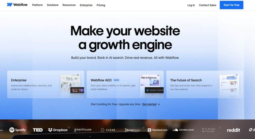 Webflow: Avanceret og Designfokuseret Hjemmesidebygger 2 webflow hjemmesideprogram