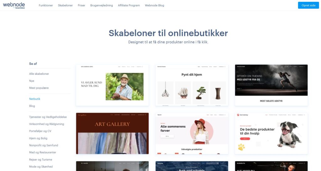 Gratis Webshop 3 webnode webshop